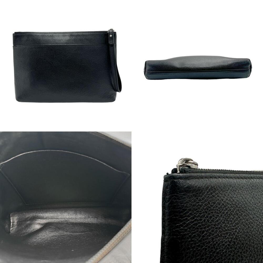 Balenciaga Clutch Bag Leather Black Silver - Picture 3 of 4